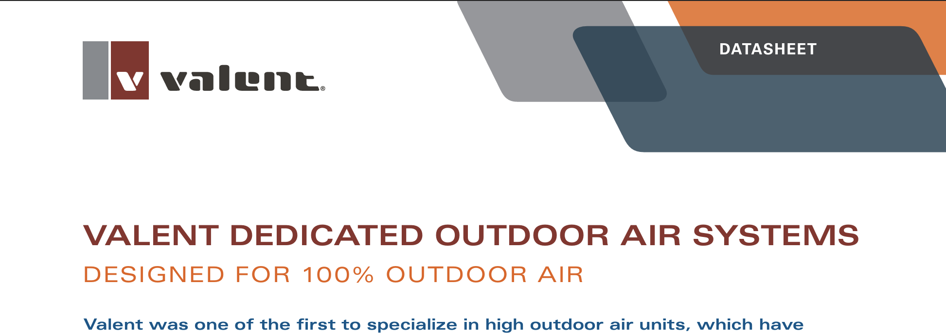 DOAS Products Datasheet