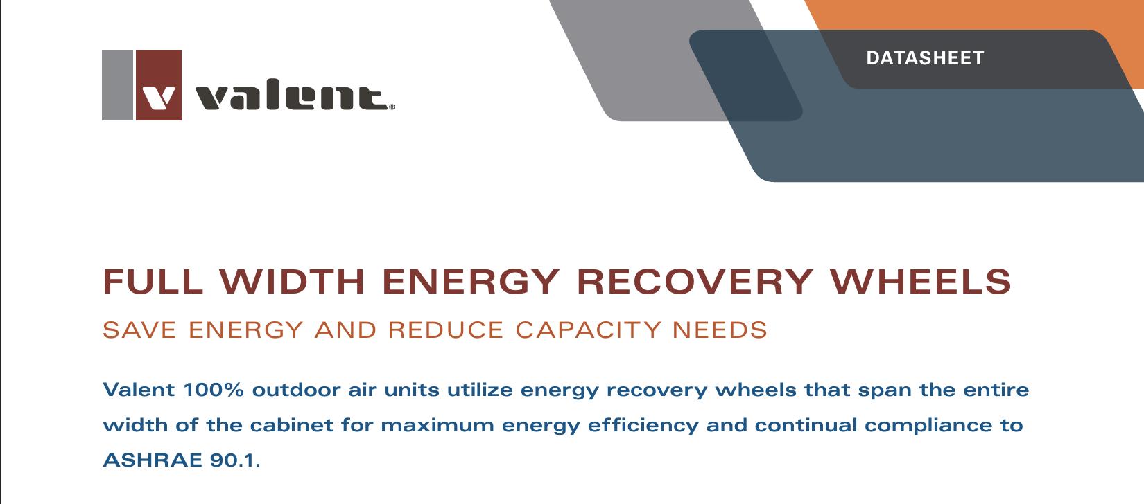 Full Width Energy Recovery Wheels Datasheet